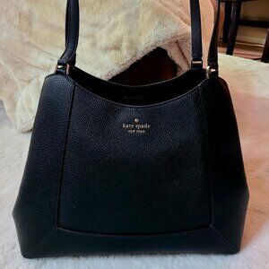 Kate Spade Lena Triple Compartment Shoulder Bag, Black